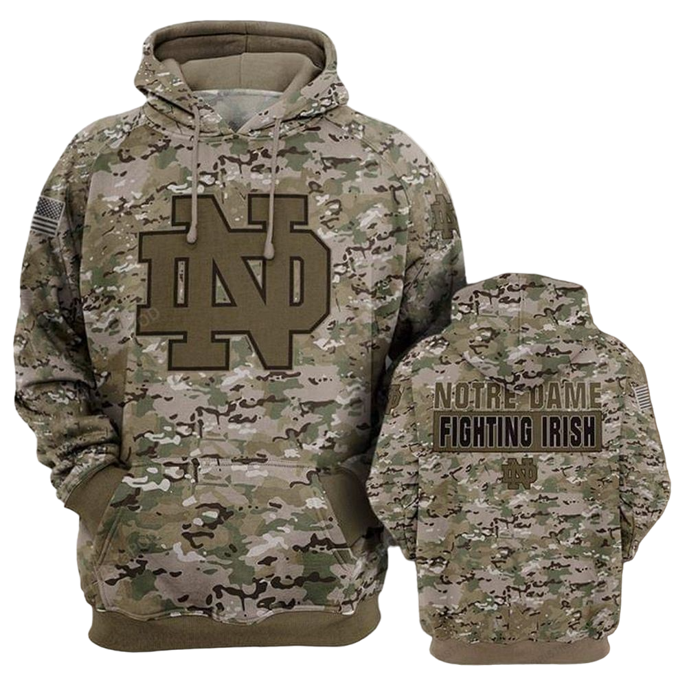 Notre Dame Fighting Irish Camo Hoodie - Blend In, Stand Out